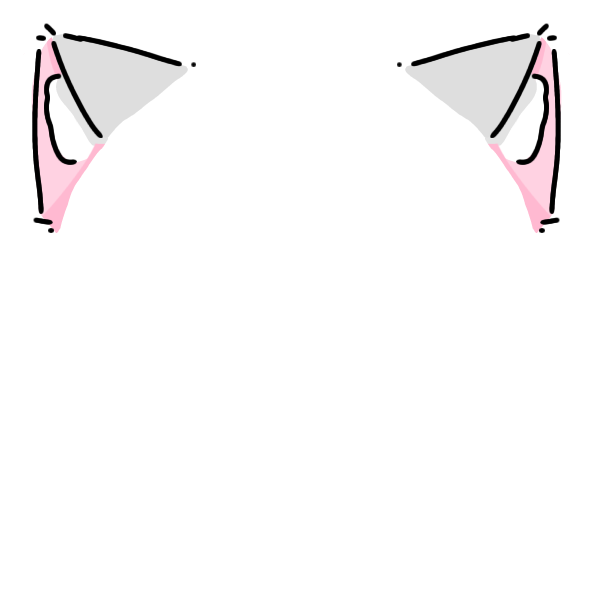 light gray cat ears Decoration